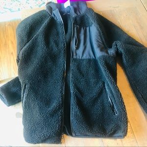 New Jcrew Fleece hooded coat